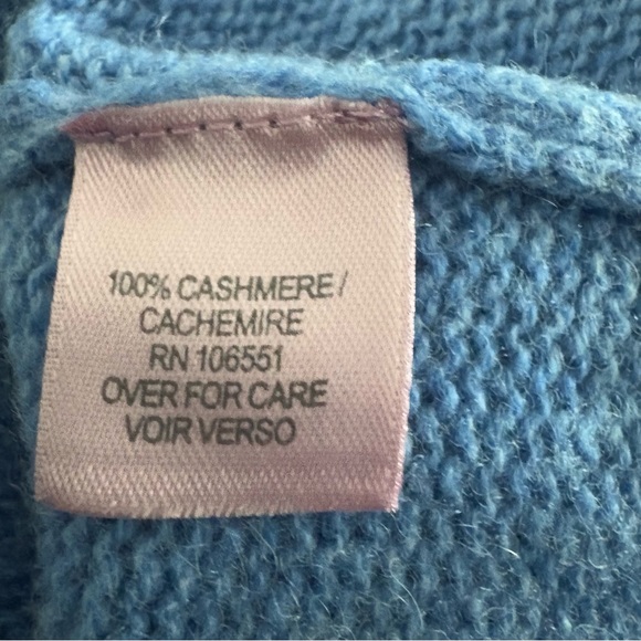 Calypso St Barth Sweater Cashmere Deep V Neck Pullover S Blue Boho Chic Coastal - Picture 6 of 7